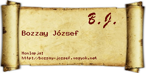 Bozzay József névjegykártya