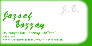 jozsef bozzay business card